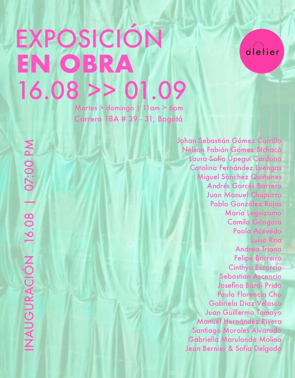 En obra — Galería Aletier, agosto 2024